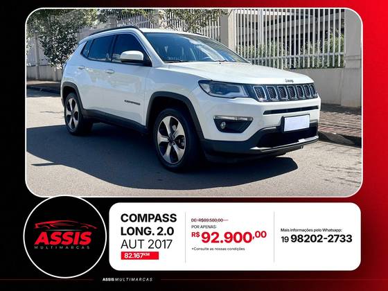 JEEP COMPASS 2.0 16V FLEX LONGITUDE AUTOMÁTICO JEEP COMPASS 2.0 16V FLEX LONGITUDE AUTOMÁTICO